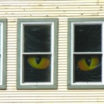 Spooky eyes in the second floor windows