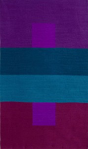 Illusion, hand-dyed wool tapestry, 48 x 28 inches
